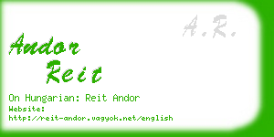 andor reit business card